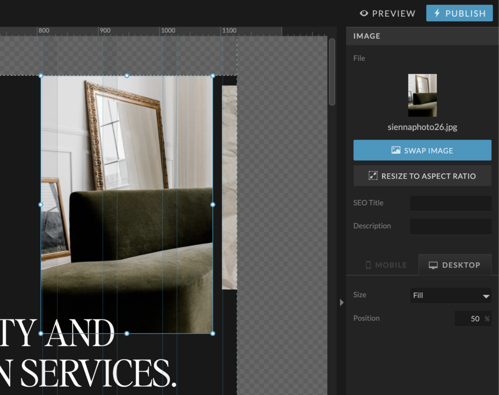How to change alt text for images in Showit for SEO
