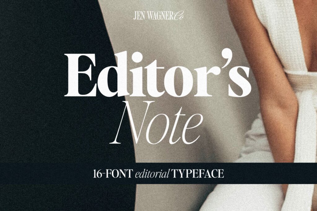 Editor's Note font from Jen Wagner Co Fonts