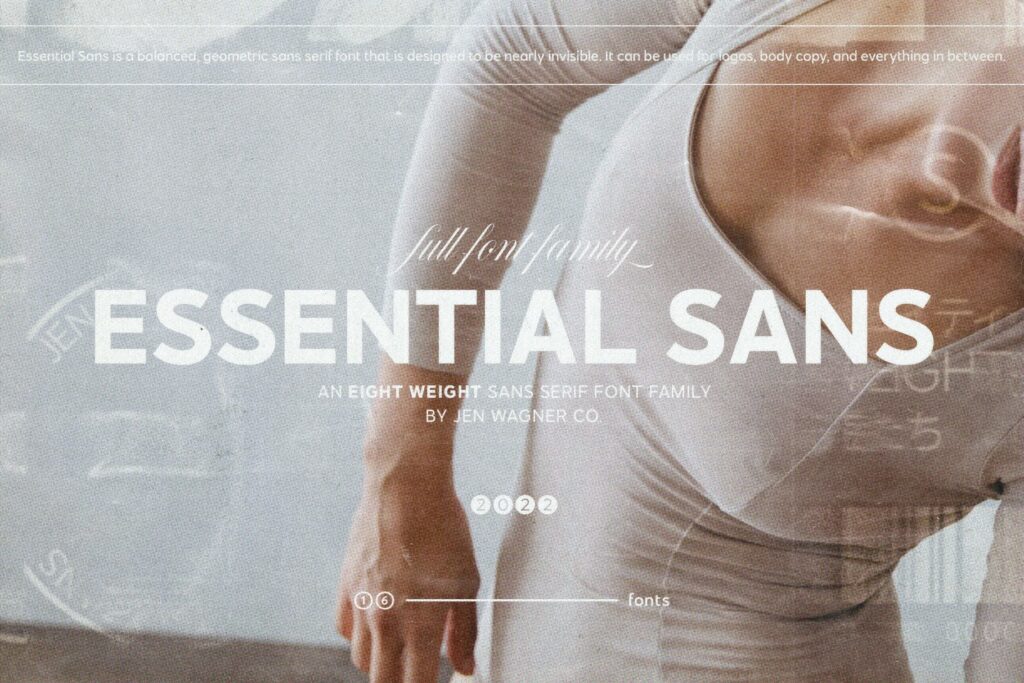 Essential Sans font family by Jen Wagner Co